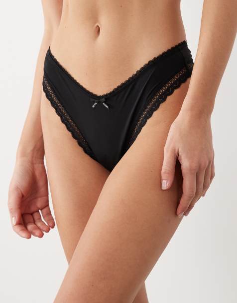 HUGO Bodywear lingerie thong in black - view 1