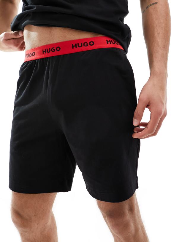 Hugo Red - Hugo Bodywear linked shorts in black