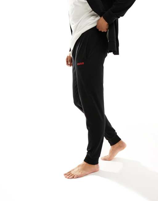 BOSS - Slim-fit pyjama leggings with logo waistband