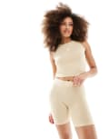 [Hugo Red] HUGO Bodywear logo Suki legging shorts in beige-Neutral 6 BEIGE