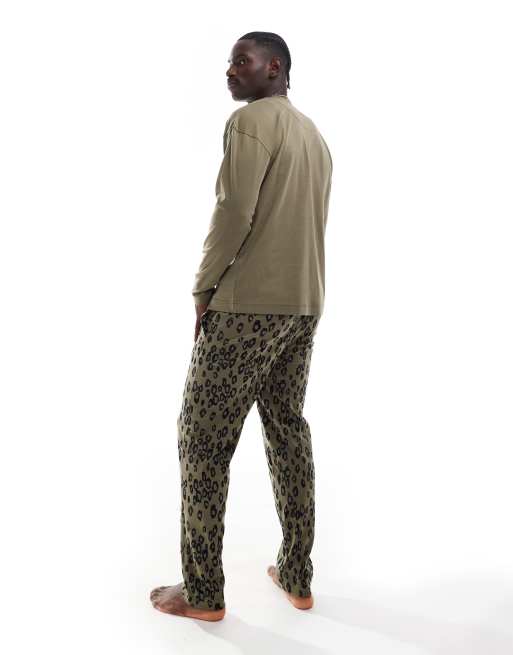 Animal print loungewear set sale