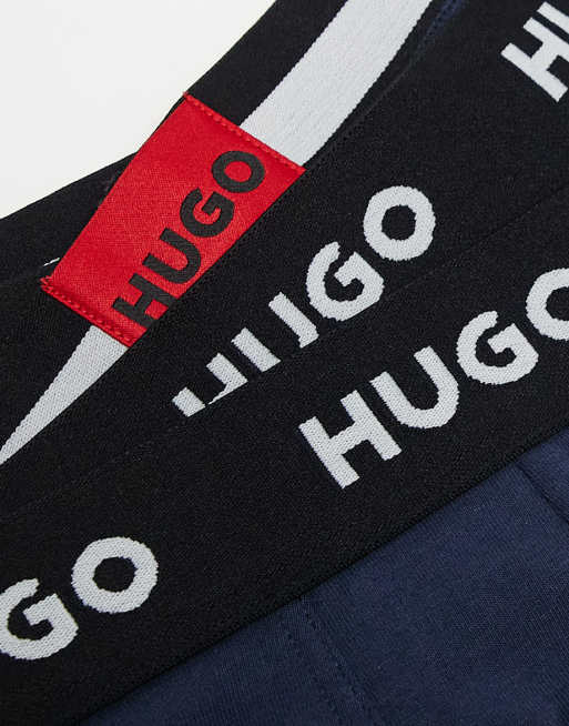 HUGO - Bodywear - Lot de 3 boxers - Bleu marine, 3 de 3