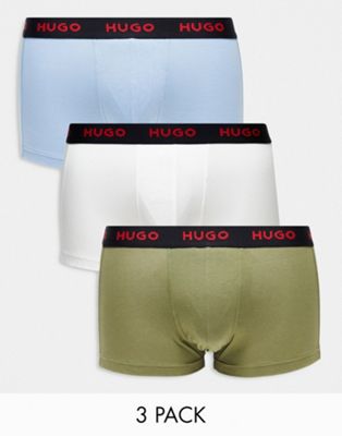 HUGO Bodywear 3 pack trunks in multi - ASOS Price Checker