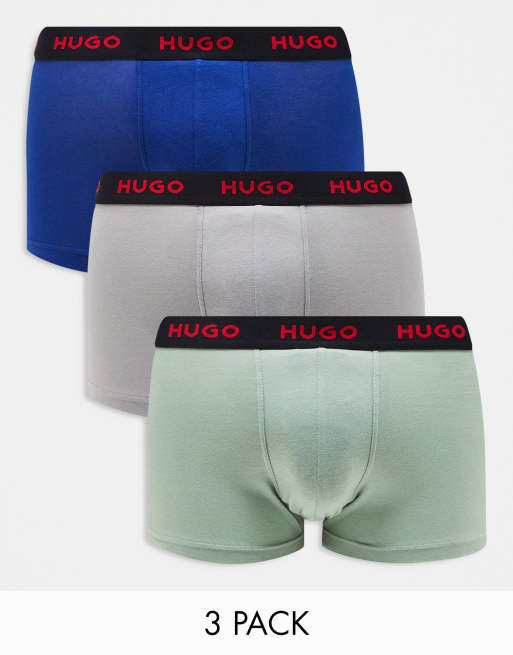 HUGO - Bodywear - Lot de 3 boxers - Multicolore