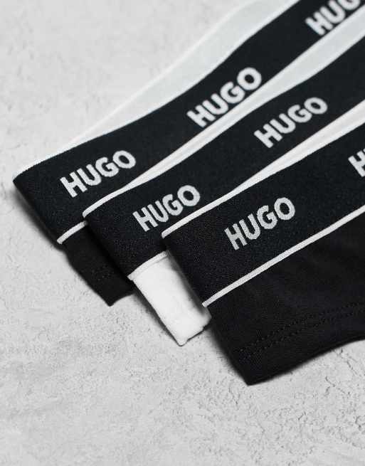HUGO Bodywear - Lot de 3 strings - Noir et blanc, 2 de 3