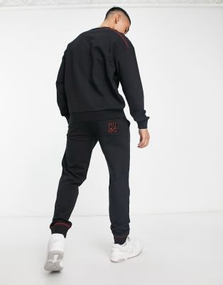 HUGO Bodywear Monologo trackies in black - ASOS Price Checker