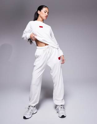 Hugo Red HUGO Bodywear Neve cosy co-ord joggers in off white
