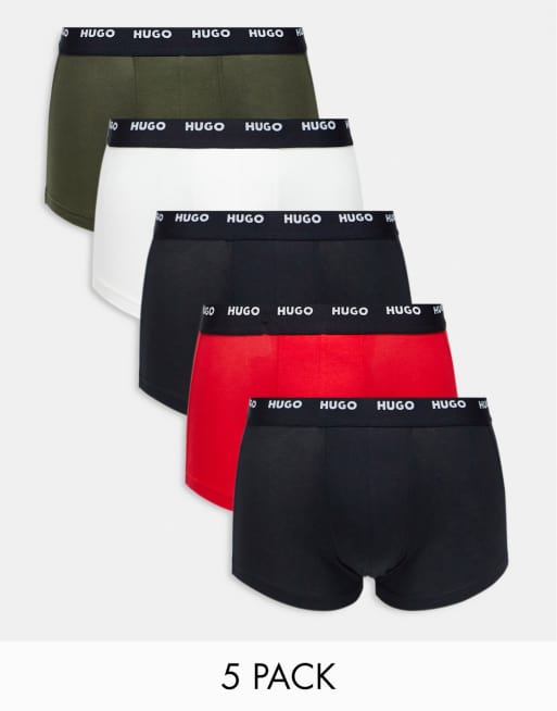 HUGO – Bodywear – Olikfärgade trunks, 5-pack