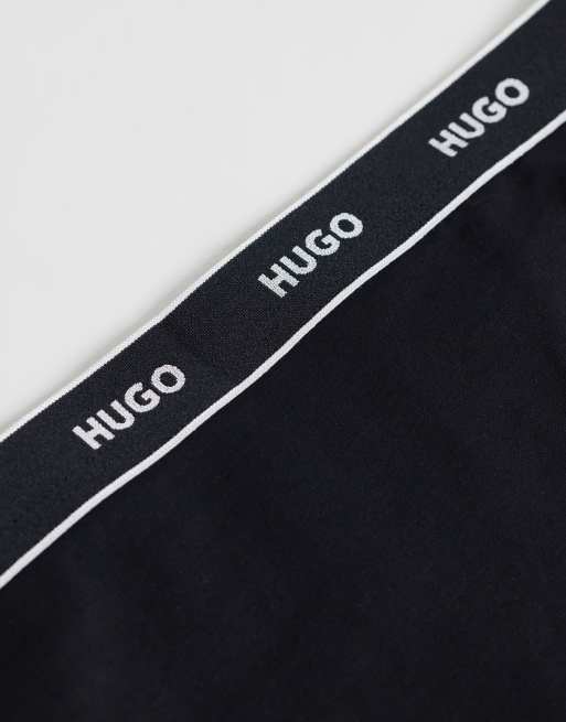HUGO Bodywear - Pack de 3 tangas blancos con logo en la cinturilla, 2 de 3