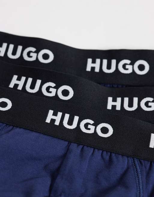 HUGO Bodywear - Pakke med 3 par marineblå hipster-briefs, 3 af 3