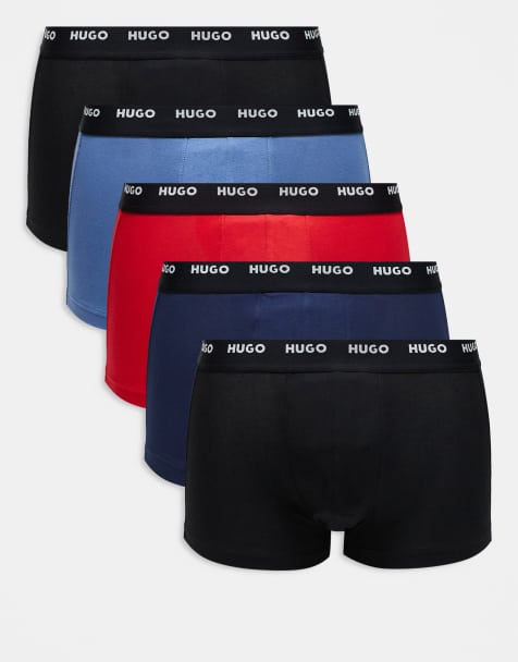HUGO Bodywear - Pakke med 5 pakke boksershorts i sort/blå/rød - view 1