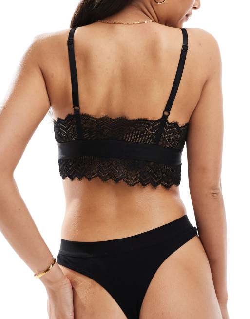 HUGO – Bodywear – Red Label – Svart vadderad bralette i trekantsmodell, 2 av 4