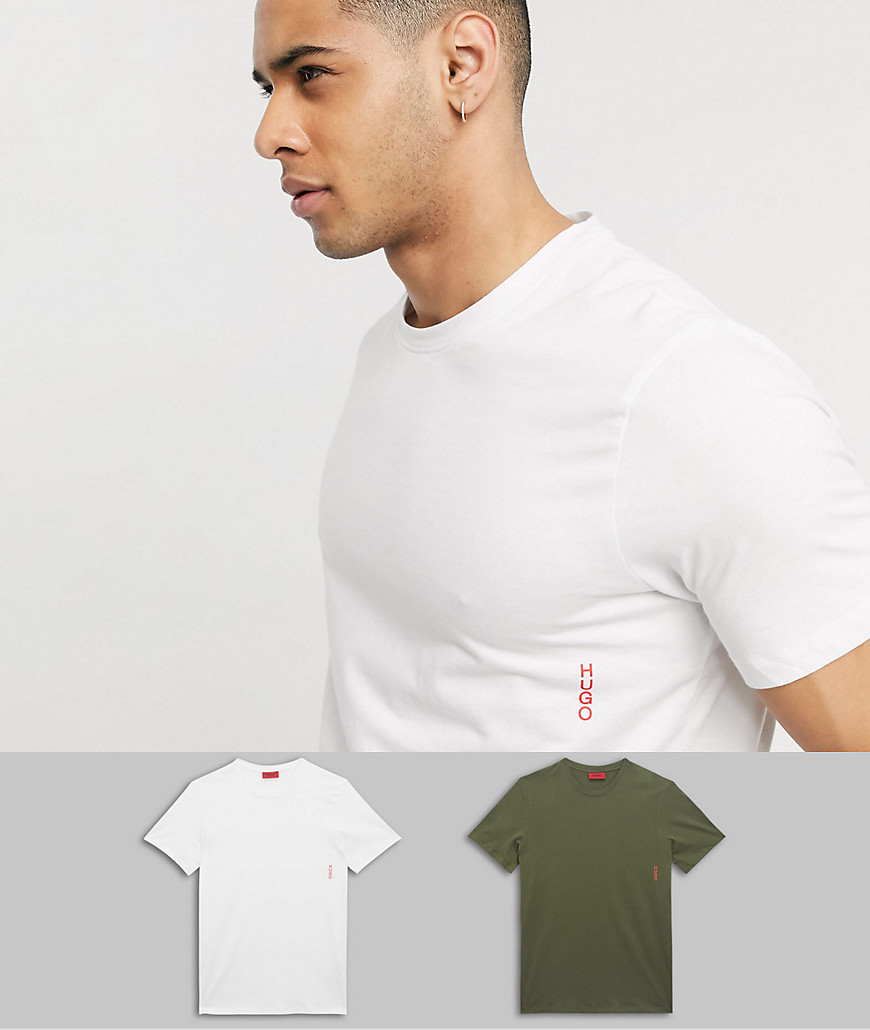 HUGO - Bodywear - Set van 2 T-shirts met logo-Multi