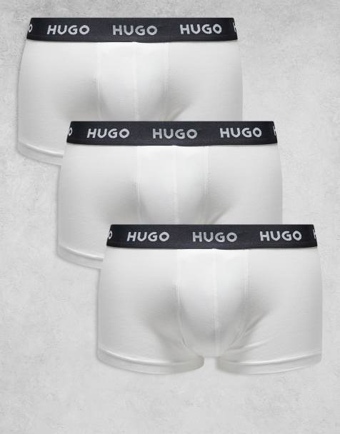 HUGO - Bodywear - Set van 3 boxershorts in wit met contrasterende tailleband - view 1