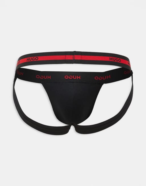 HUGO - Bodywear - Set van 3 jockstraps in wit, roze en zwart, 3 van 3
