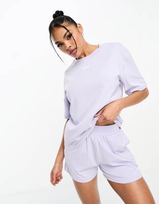 HUGO Bodywear shuffle t-shirt in lilac-Purple