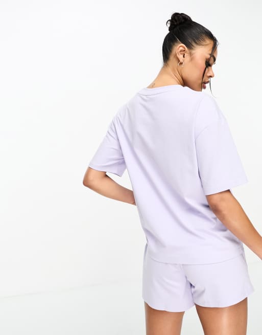 HUGO Bodywear shuffle t-shirt in lilac, 2 of 4