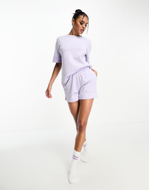 HUGO Bodywear shuffle t-shirt in lilac, 4 of 4