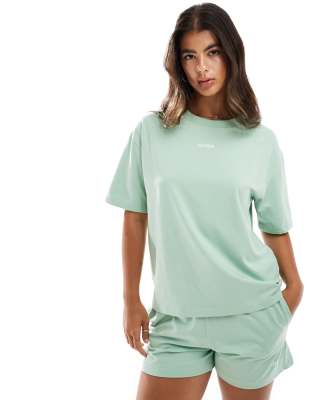 Hugo Blue Hugo Bodywear shuffle t-shirt in mint green