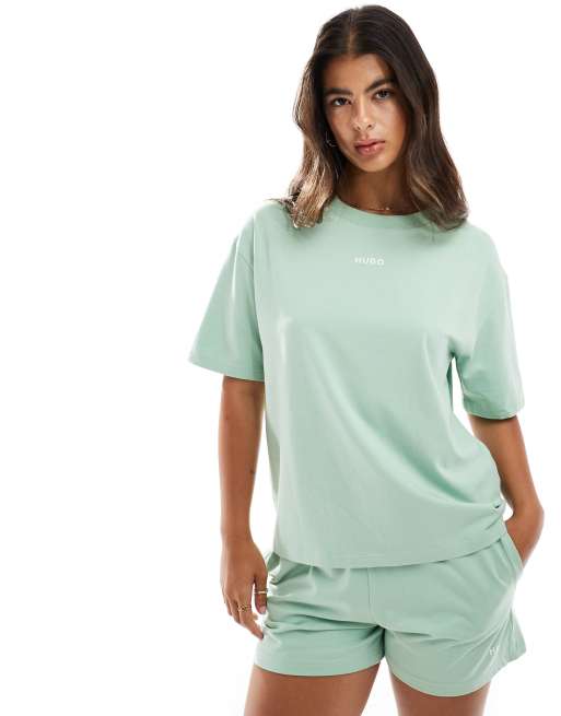 HUGO Bodywear – Shuffle – T-Shirt in Minzgrün