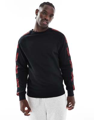 HUGO Bodywear sporty logo sweatshirt in black