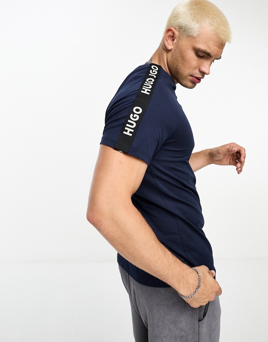 Hugo Bodywear sporty logo t-shirt in blue-Navy