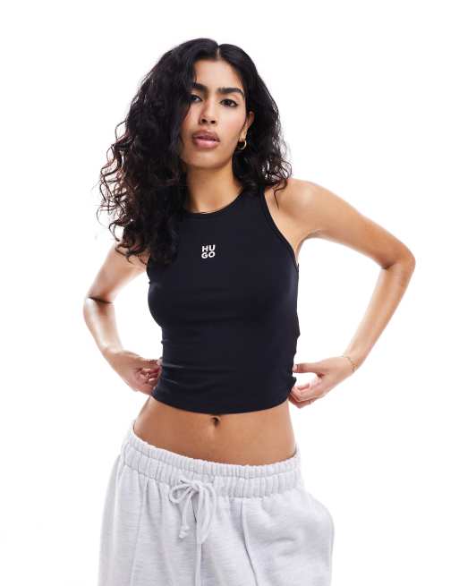 HUGO - Bodywear - Suki - Tanktop met logo in zwart