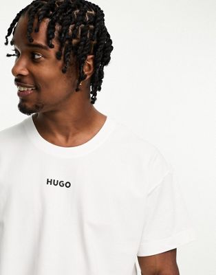 HUGO Bodywear t-shirt with branding in white - ASOS Price Checker