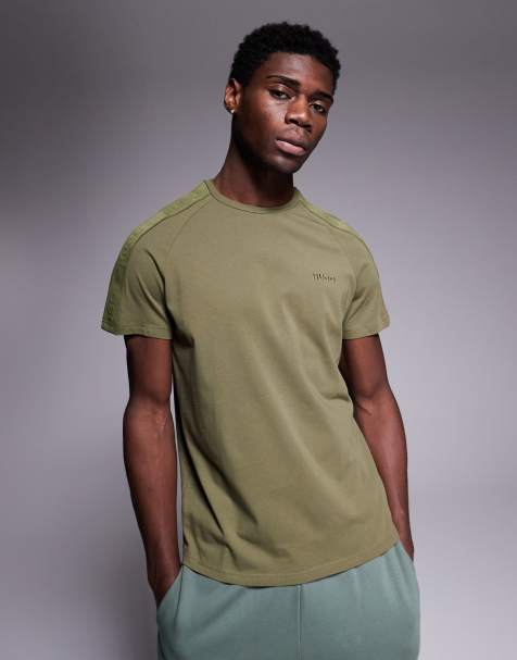 HUGO Bodywear – T-Shirt in Dunkelgrün mit farblich abgestimmtem Logo - view 1