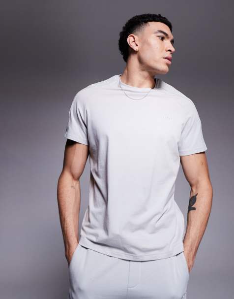 HUGO Bodywear – T-Shirt in Grau mit farblich abgestimmtem Logo - view 1