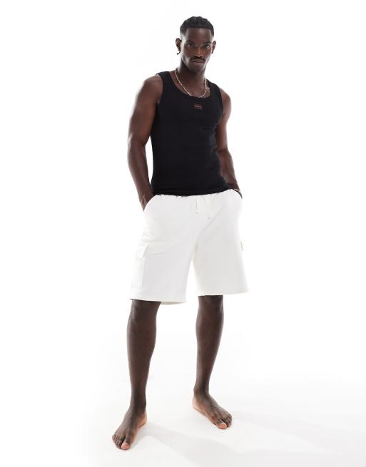 HUGO Bodywear tank top vest in black, 2 of 4
