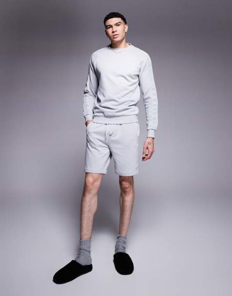 HUGO Bodywear tonal logo sweat shorts in grey (part of a set) - view 1