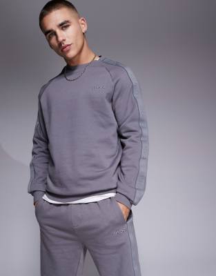 HUGO Bodywear tonal logo sweatshirt in gray