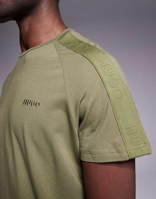 HUGO Bodywear tonal logo t-shirt in dark green