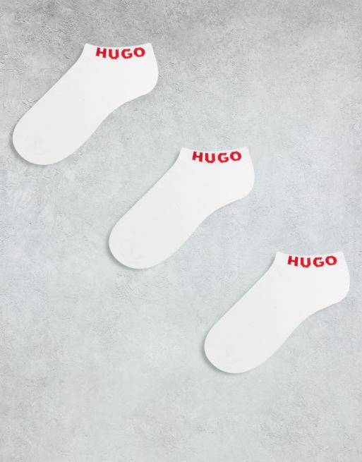 HUGO Bodywear – Vita träningsstrumpor, 3-pack