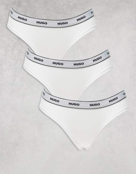 HUGO – Bodywear – Vita trosor med logga på midjebandet, 3-pack - view 1