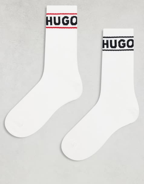 HUGO Bodywear – Zestaw 3 par białych skarpetek do kostki z logo - view 1