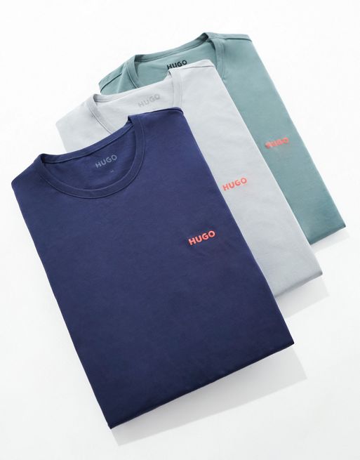 HUGO Bodywear – Zestaw 3 T-shirtów w różnych kolorach