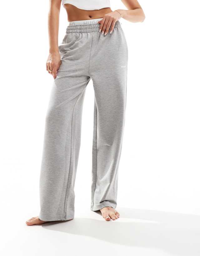 Hugo Red - Hugo Bodywear zoe wide trouser in silver