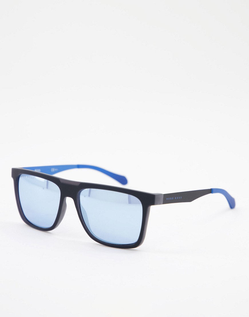 Hugo Boss - 1073/S solbriller med firkantet glas-Blå