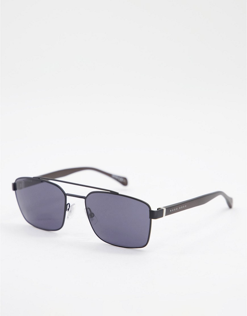 Hugo Boss - 1117/S solbriller med firkantet glas-Sort