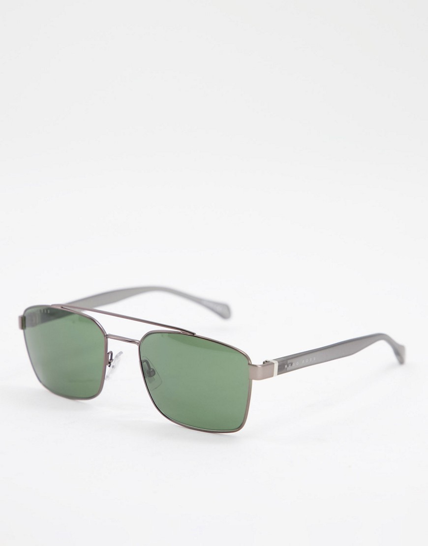 Hugo Boss - 1117/S solbriller med firkantet glas-Grøn