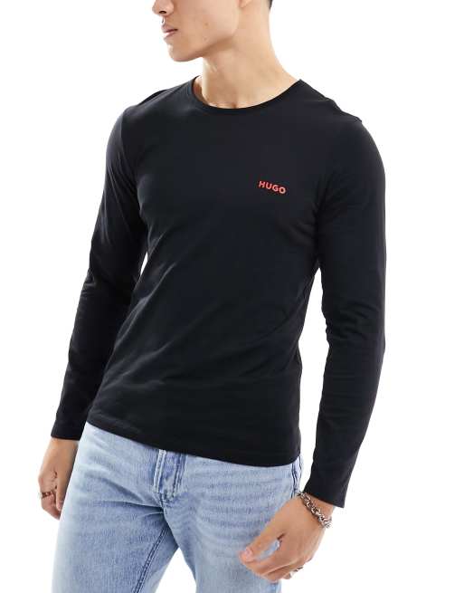 hugo boss black long sleeve shirt