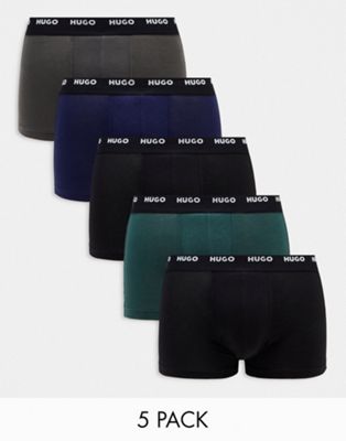 Hugo Boss 5 pack trunks in multi