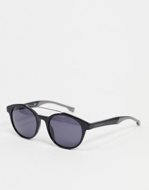 Hugo Boss aviator sunglasses in black
