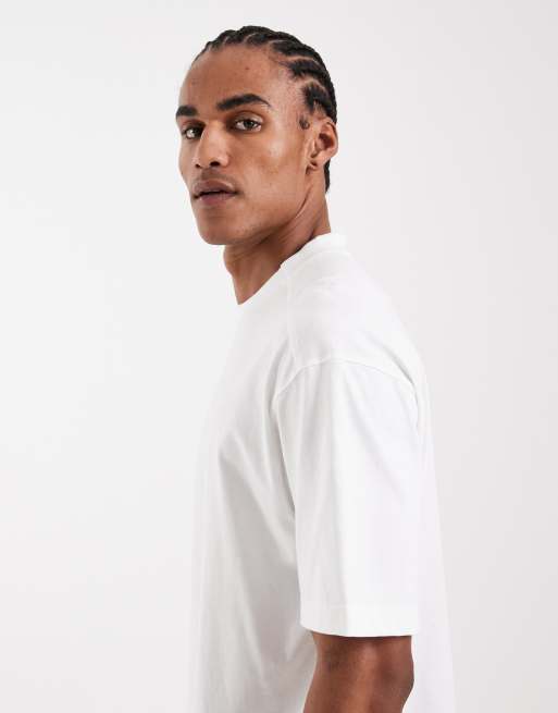 Hugo Boss – Biały T-shirt o luźnym kroju, 4 z 5