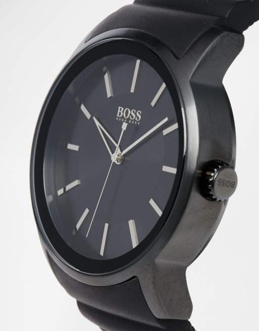 Hugo boss watch rubber strap sale