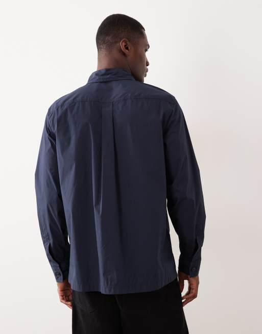 HUGO BOSS - Camicia a maniche lunghe blu scuro con bottoni, 5 di 5