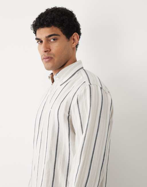 Hugo Boss - Camicia vestibilità classica grigia con bottoni in coordinato, 4 di 5