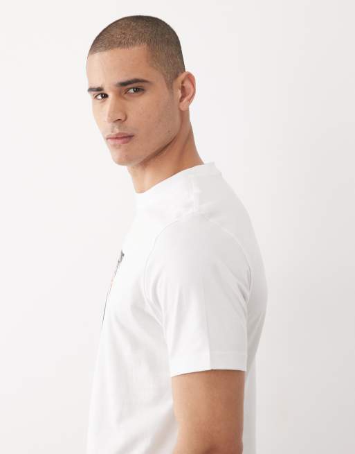 Hugo Boss - Camiseta blanca holgada de manga corta con estampado gráfico, 4 de 5
